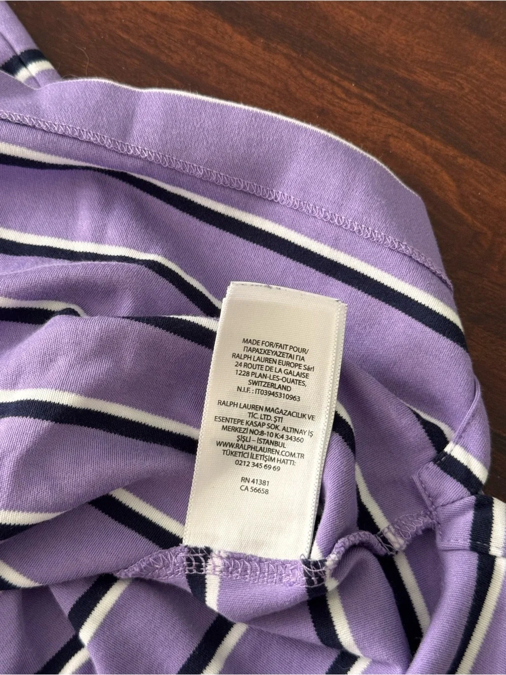 Polo Ralph Lauren Classic Fit Men's Size XL Purple Striped Polo Shirt Flesh Pony